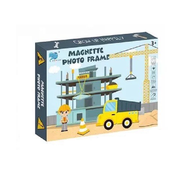Set Of 30 Kids Educational Construction Site Magnetic Photo Frame Puzzle