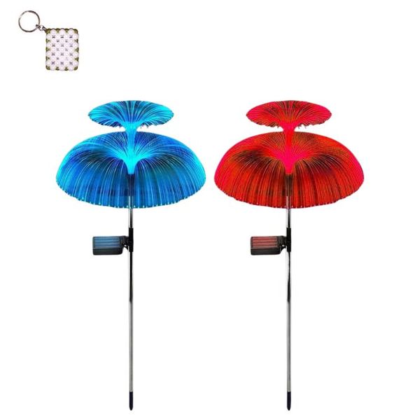 FA-LC75C Solar Powered Fibber Double Layer Jelly Fish Light And A Keyholder