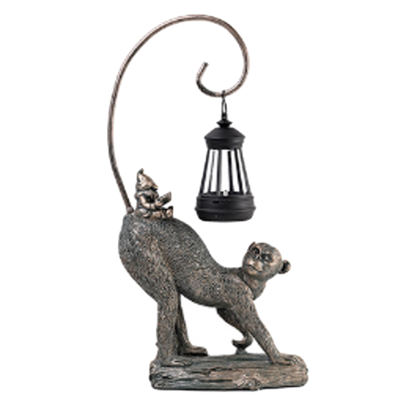 Decor Indoor &amp; Outdoor Rechargeable LED Light Monkey Statue - 19cm