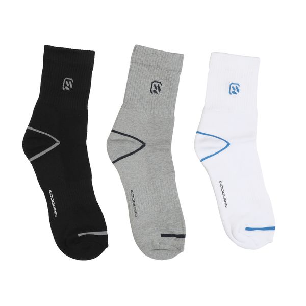 Woodland Men's Casual Socks Triple Pack Multi Colours (BD142)