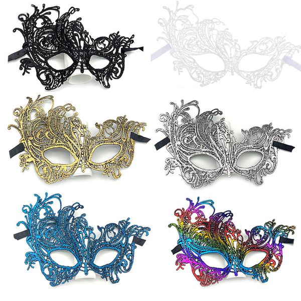 6 Piece Set Masquerade Mask For Women Halloween Lace