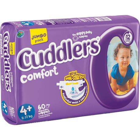 Buy the Dry Comfort Nappies Size 4+ Jumbo Pack 60'S from Babies-R