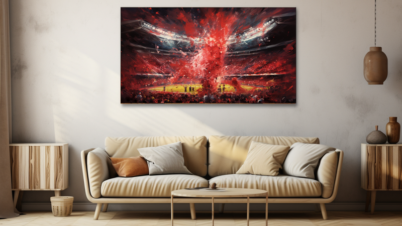 Canvas Wall Art - Red Awakening Abstract - HD0196