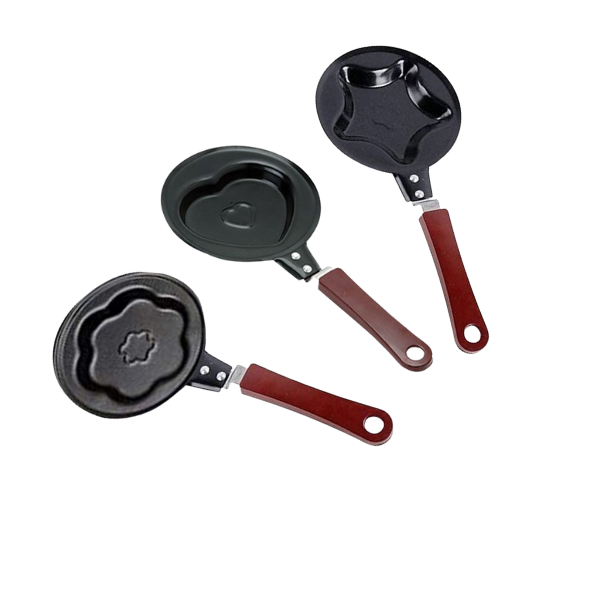 Mini 12cm Frying/Egg Pans Set of 3 - Star, Flower, Heart