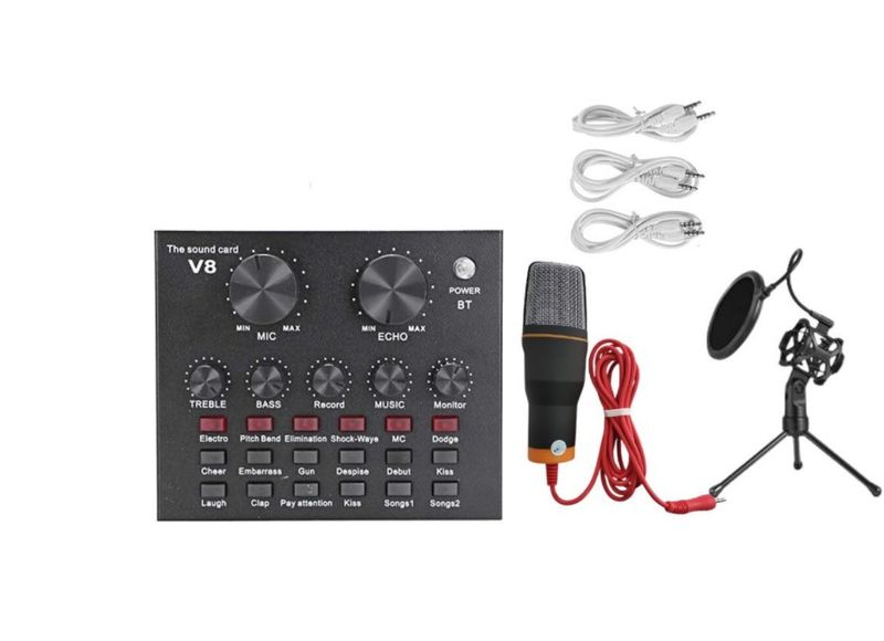 Microphone Sound Card Set -V8