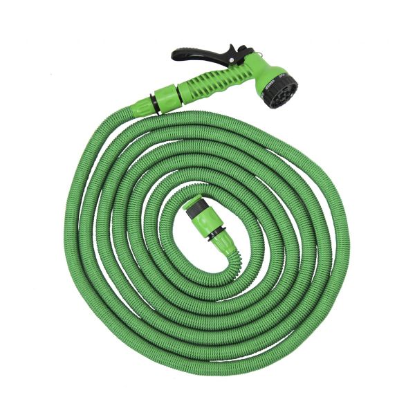 Fine living -Stretch- Multi function garden hose - 15m- Green