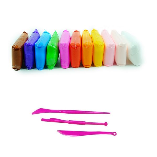 Modelling Super Light Air Crafting Clay &amp; 3 Tools - 36 Colours