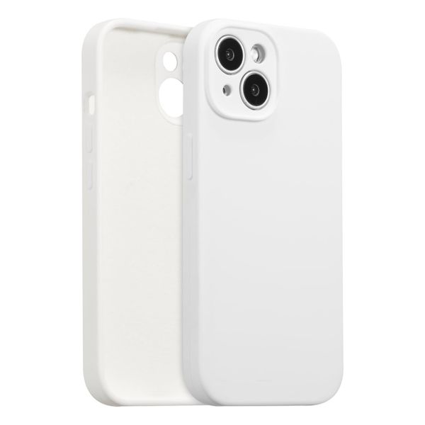 Liquid Silicone Back Case Compatible with iPhone 15 - Red