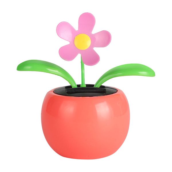 Desktop and Car Interior ornament Solar-powered Bobblehead Flower