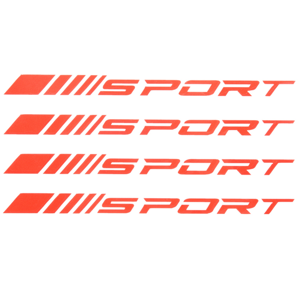 Sport Decal Sticker Self Adhesive Car Door Wheel Hub 4PCS, Red