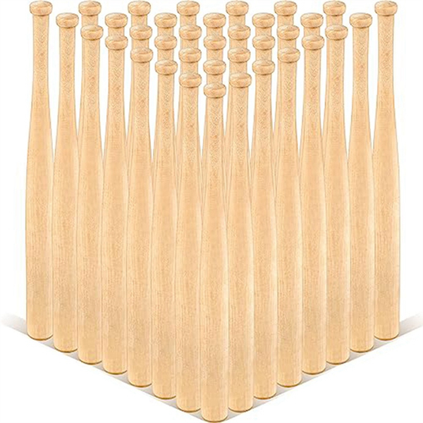 36 Pieces Baseball Bat 7 Inch Unfinished Small for Painting Keychain