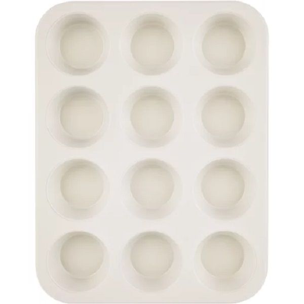 1 Cream 12-Cup Non-Stick Carbon Steel Muffin Pan