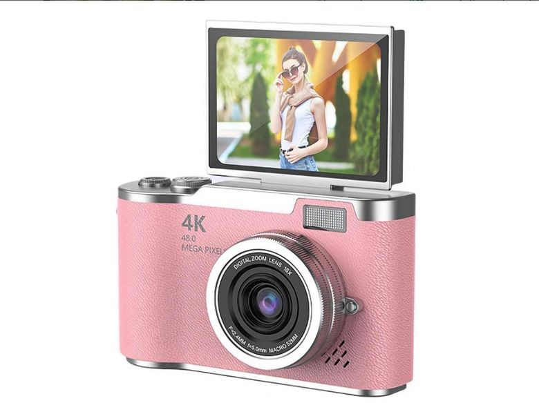 4K HD Digital Camera 2.4 Flip Screen 8X Zoom Anti Shake
