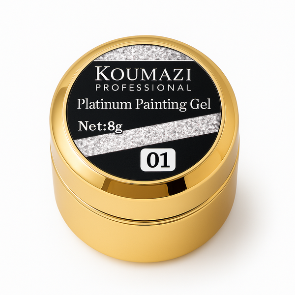Koumazi Platinum Glitter Painting Gel - Ultra Sparkle Nail Art Design