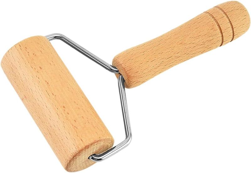 Wooden Dough Pin Non-stick Handheld Kitchen Baking Roller for Pizza
