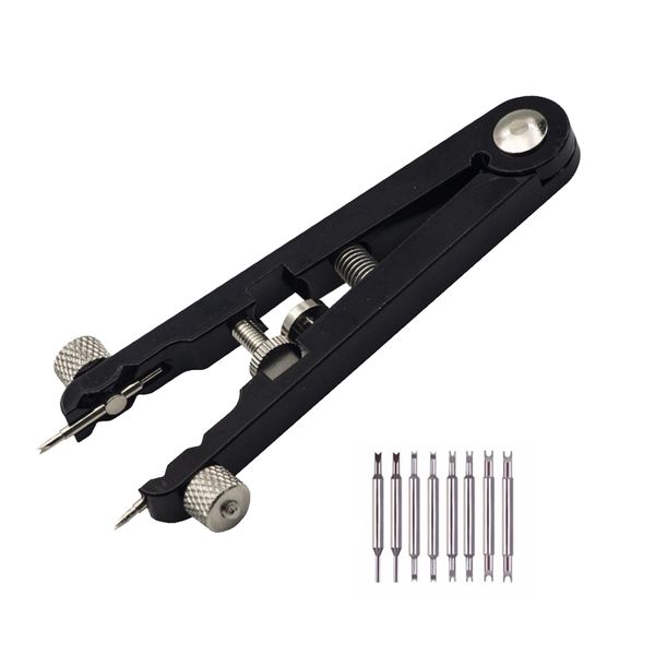 8 Pins Watch Bracelet Spring Bar Standard Plier Remover Tools Kit - Silver