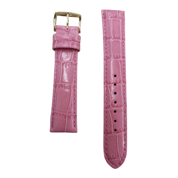 18mm Pink Alligator Grain Watch Strap