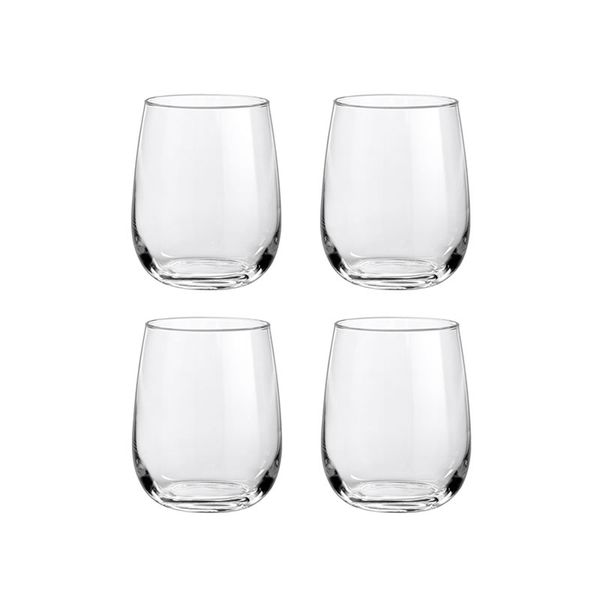 4 Pack Of 380ml Stemless Gin Glasses 11096945