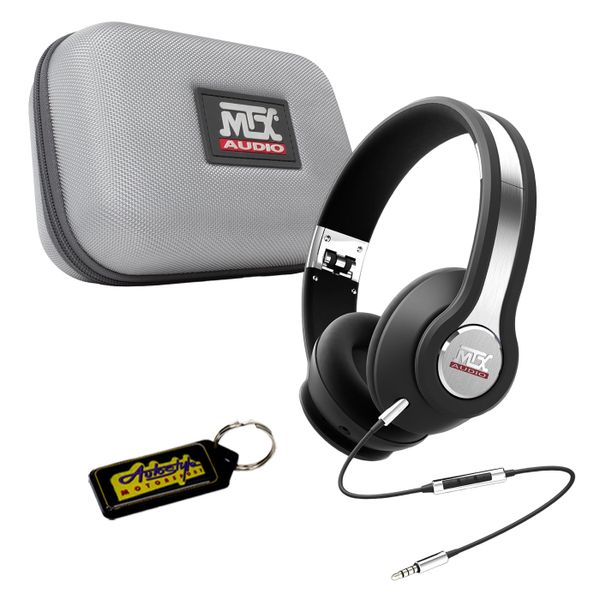 MTX iX1 Hi-Fi Noise Isolation Rich Bass Headphones &amp; Pouch &amp; Gel Key Holder