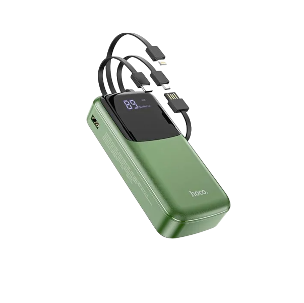 20000mAh 4 in 1 Fast Charging LED Power Bank - Green