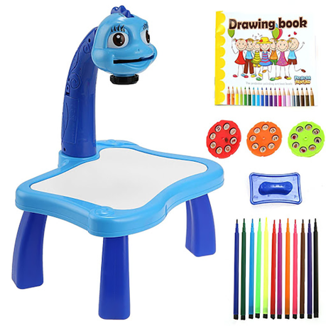 Kids Mini Led Art Drawing Table Toy Set with Box Projector