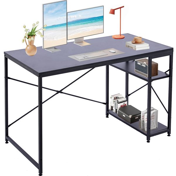 120cm Computer Desk Home Office Writing Desk Work Study Table with Shelves