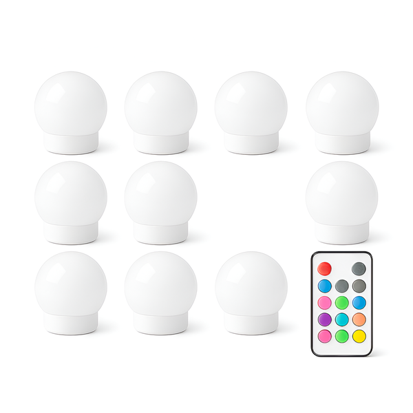 Adjustable LED Bulbs - 10-Pack for Cosmetic Makeup Mirror
