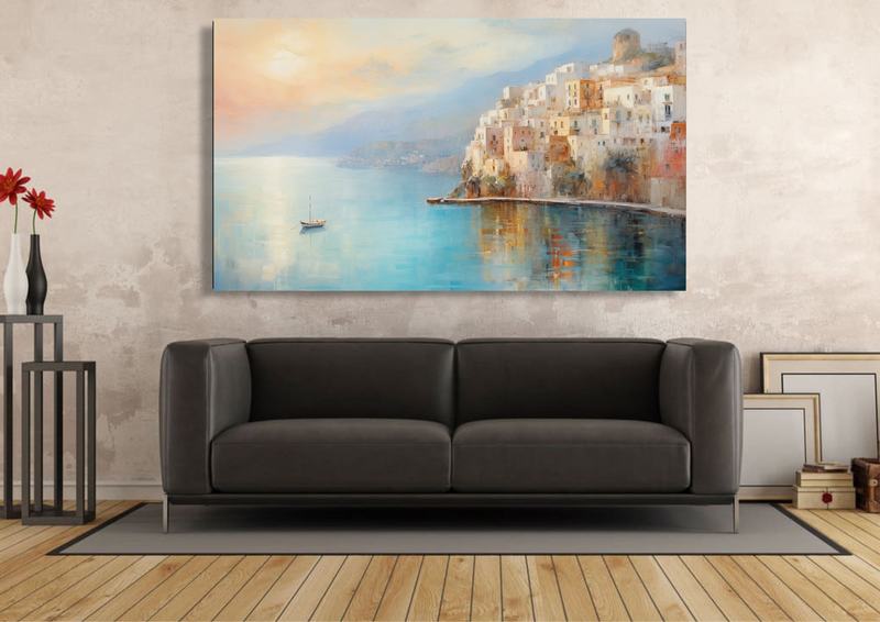Canvas Wall Art - Amalfi Coast Reverie - HC1254