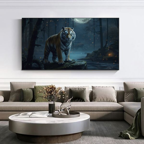 Canvas Wall Decor - Tigers Night Watch - 0272