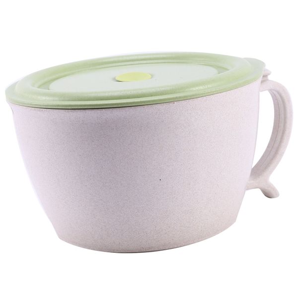 Microwave Noodle Bowls With Lid-40 Oz Large Wheat Straw Soup Mug