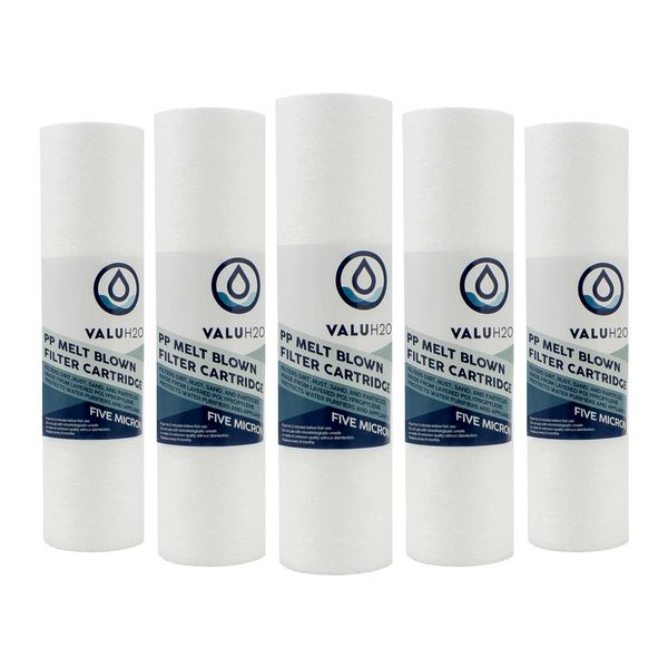 Valuh2O 10 inch Slimline Sediment Water Filter (5-Pack)