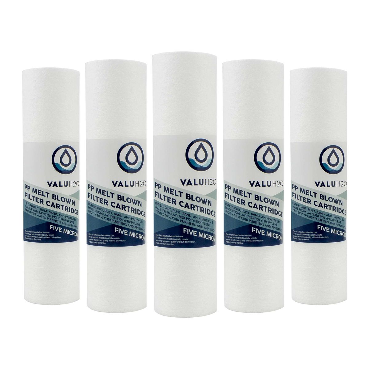 Valuh2O 10 inch Slimline Sediment Water Filter (5-Pack)