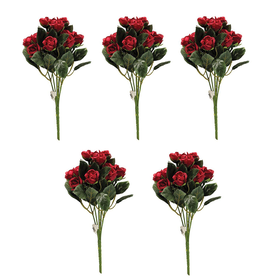 5 Bunch Artificial Roses Flowers with 7Heads for Flower Arrangement ...