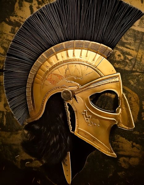 Canvas Art Home Decor Ready to Hang Contemporary Art - Spartan Helmet