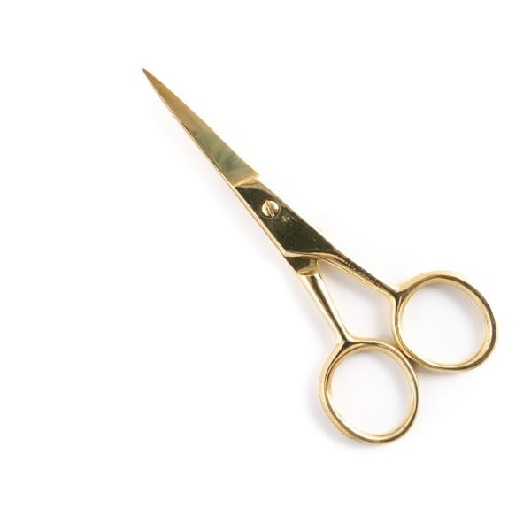 Kellermann 3 Swords Beard Scissors Gold Plated FU 1405 G - 4.5 Inches