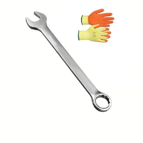 YD56339 27mm Combination Spanner W/ Latex Coated Safety Rubber Hand Gloves