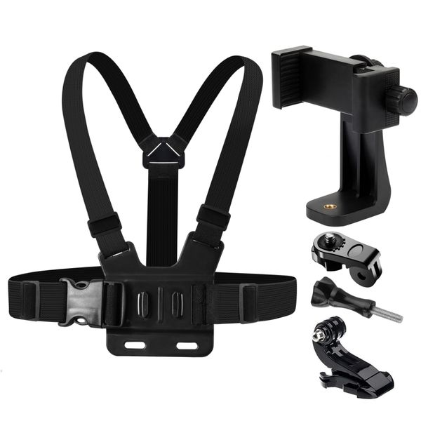 Outdoor Sports Cycling Chest Fixed Phone Holder, Chest Fixed Shoulder Strap