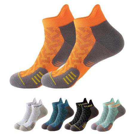 Low Cut Ankle Running Sports Socks 5-Pack Cotton Non-Slip for Men Women Image