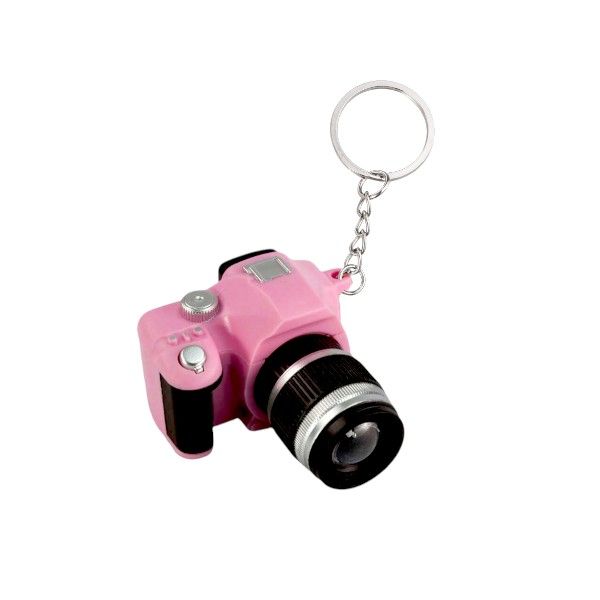 1 Piece - Realistic Camera Charm Keychain - Pink