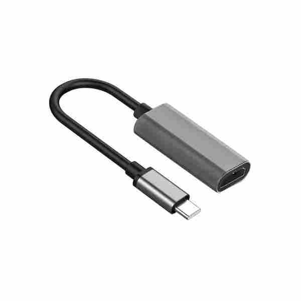 USB Type C To HDMI-compatible Adapter 4K Cable Cord-Grey