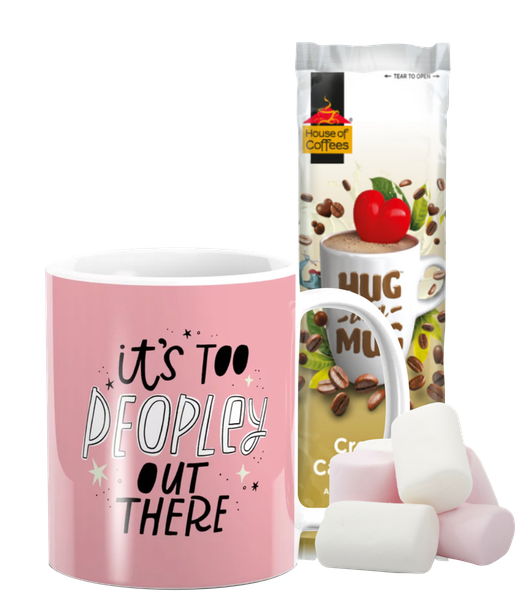 PepperSt Hug Mug with marshmallows | It's Too Peopley Out There