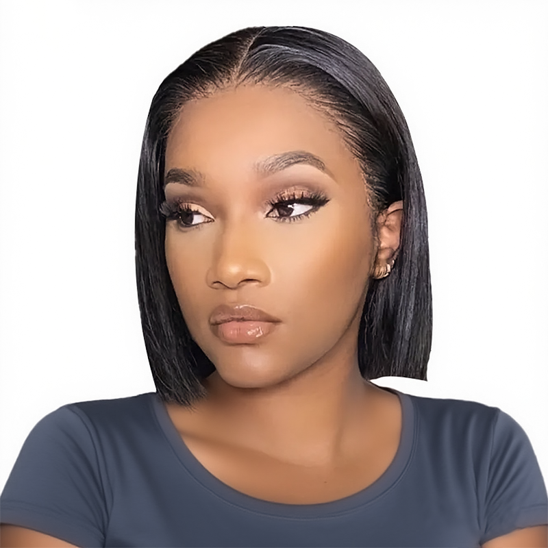 8 Inch Lace Front Wig -Golden Perfect Glueless Brazilian Human Hair Wig