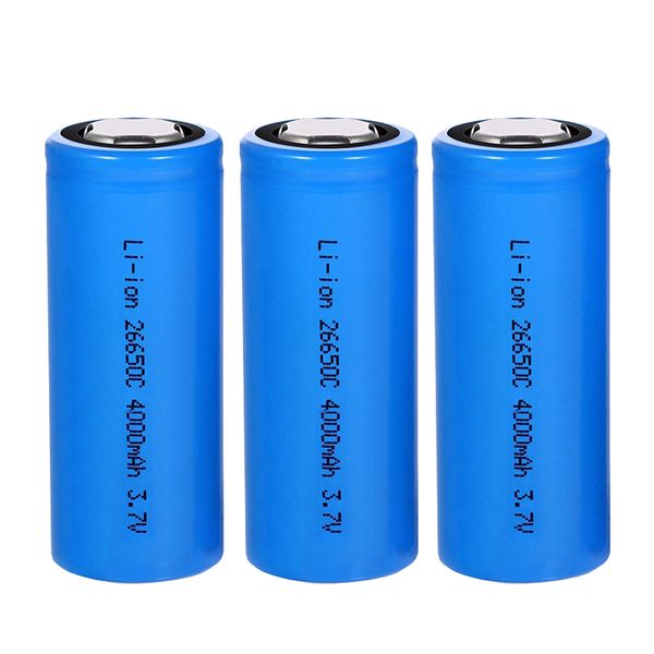 26650 Li-ion Rechargeable Battery 3.2V 4000mAh - 3 Pack