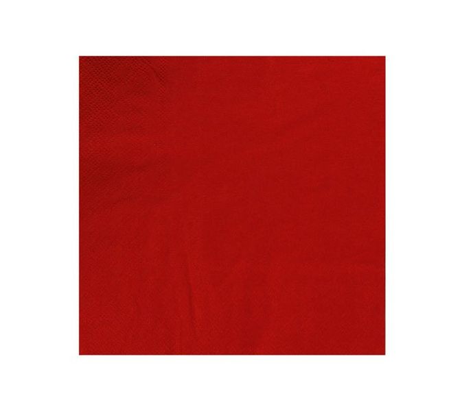 Serviettes - 2 Ply - Catering Accessories - Plain Red - 33cm - 20 Piece