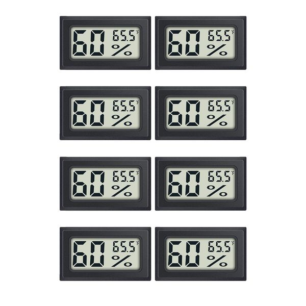 Hygrometer and Temperature Meter for Greenhouse - 8 Mini Indoor Humidity Gauge
