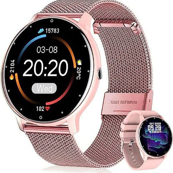 Smart Watch for Women Magnetic Stainless Steel Pink