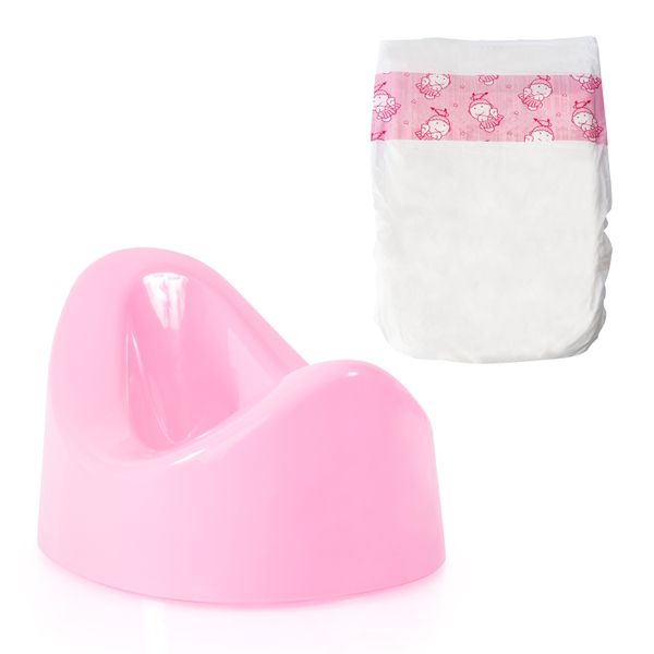Bayer Diaper and Potty Accessories Set for Dolls (2pcs)