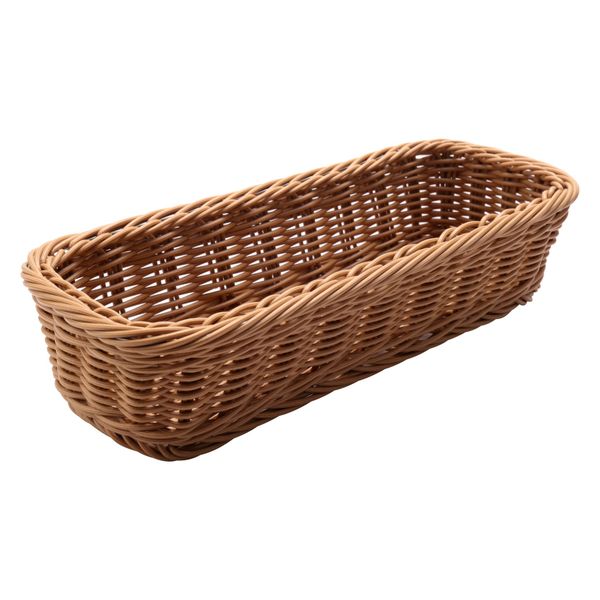 Desktop Cutlery Storage Woven Basket Restaurant Drain Storage , Brown