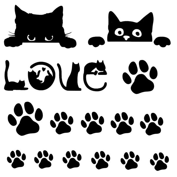 TrendSpire Cat Love Vinyl Stickers