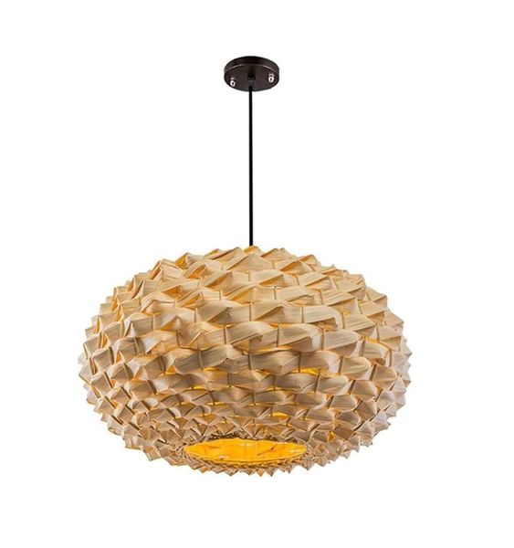 Hello Today Bamboo Dome Wicker Pendant Light